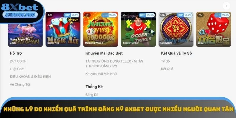 Những lý do khiến quá trình đăng ký 8xbet được nhiều người chơi quan tâm Những lý do khiến quá trình đăng ký 8xbet được nhiều người chơi quan tâm